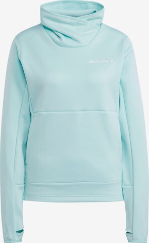 ADIDAS TERREX Athletic Sweatshirt 'Xperior Medium Fleece' in Blue: front