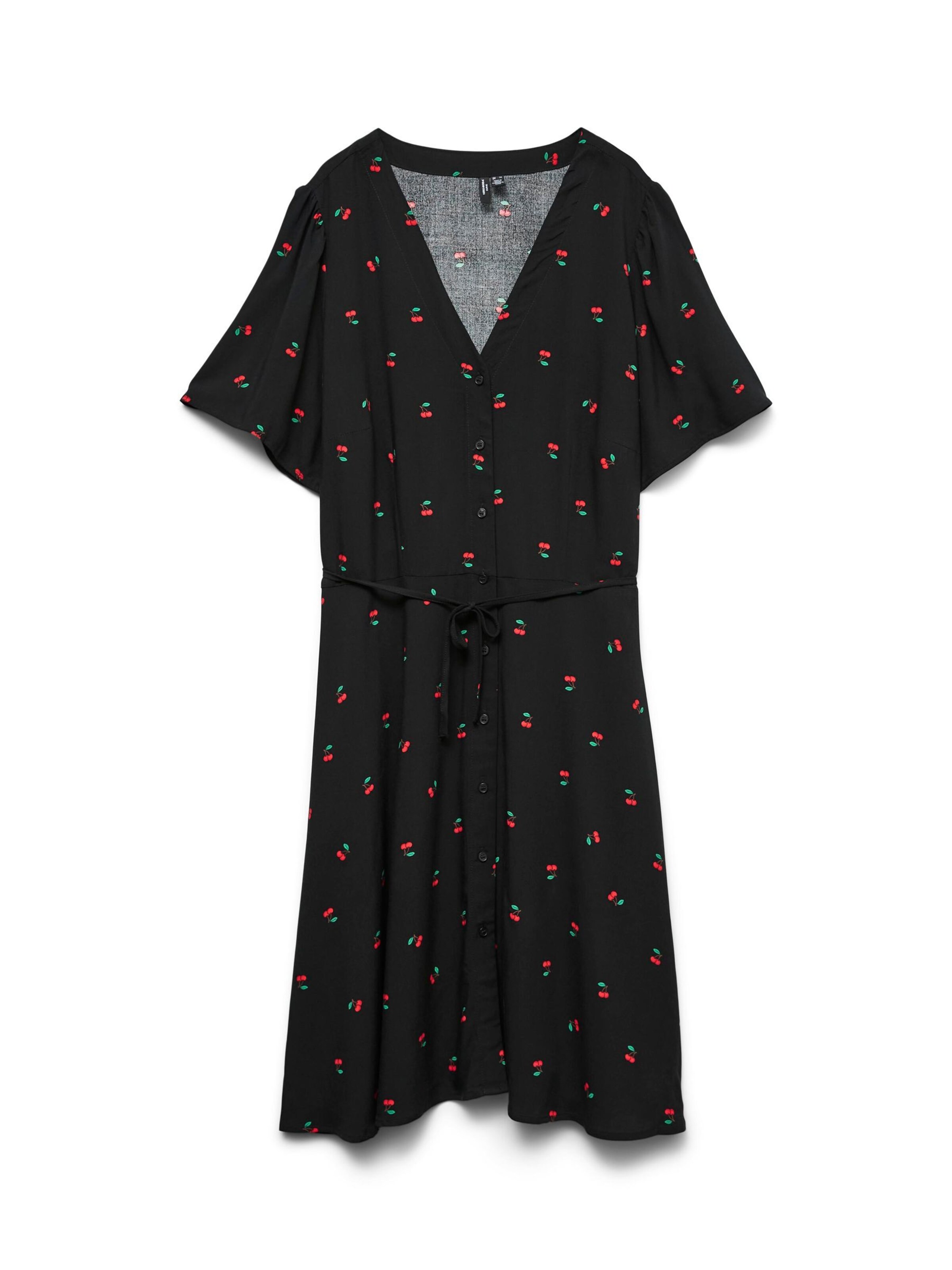 Robe-chemise 'VMCalba' Vero Moda Curve en noir : devant