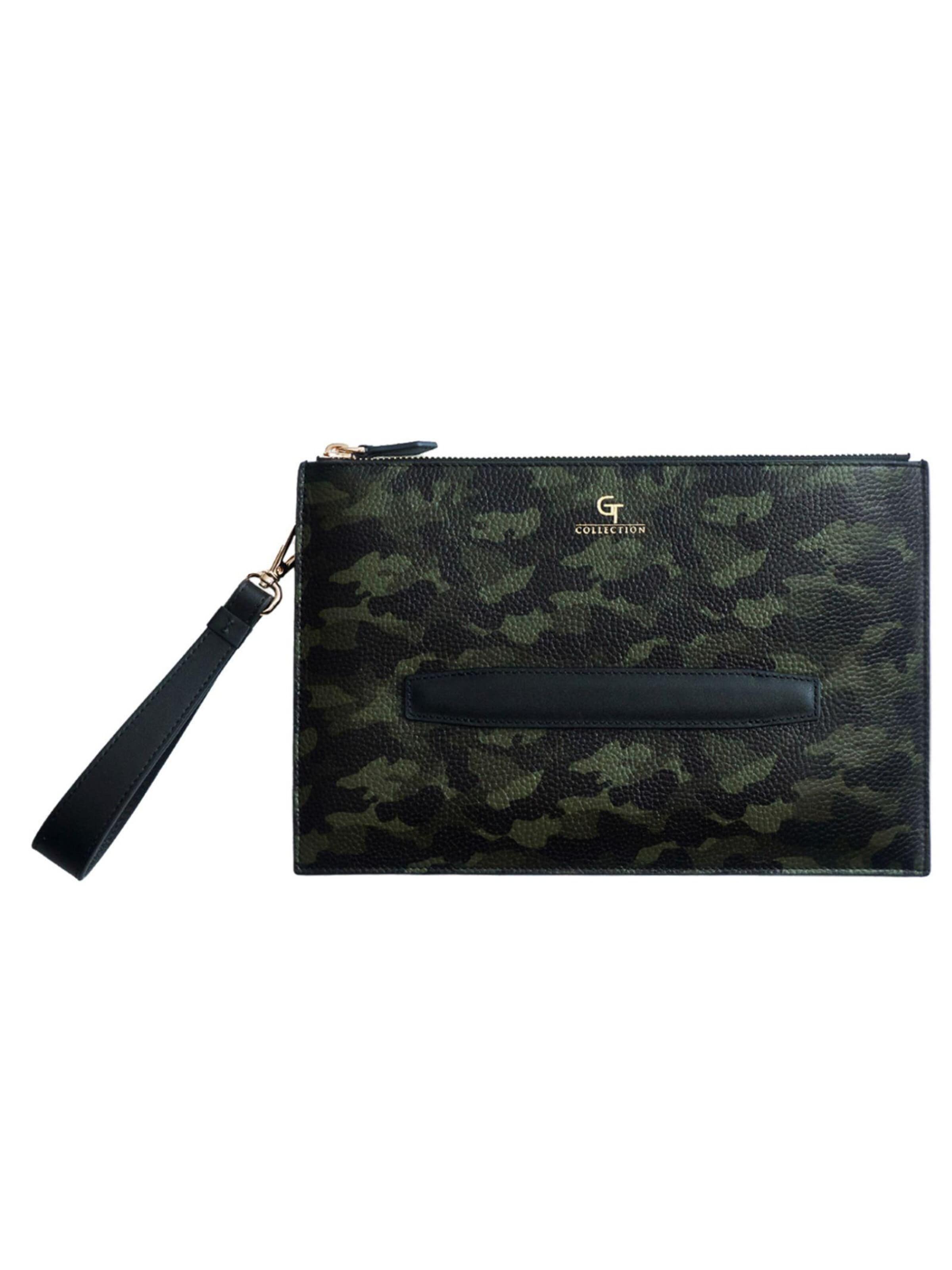 Borsa messenger 'Premium' di GT Collection in verde: frontale