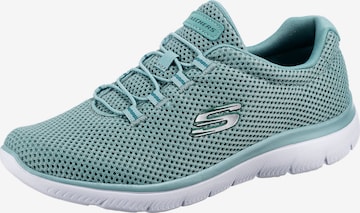 SKECHERS Trampki niskie 'Summits' w kolorze zielony: przód