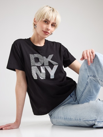 DKNY Μπλουζάκι σε μαύρο: μπροστά