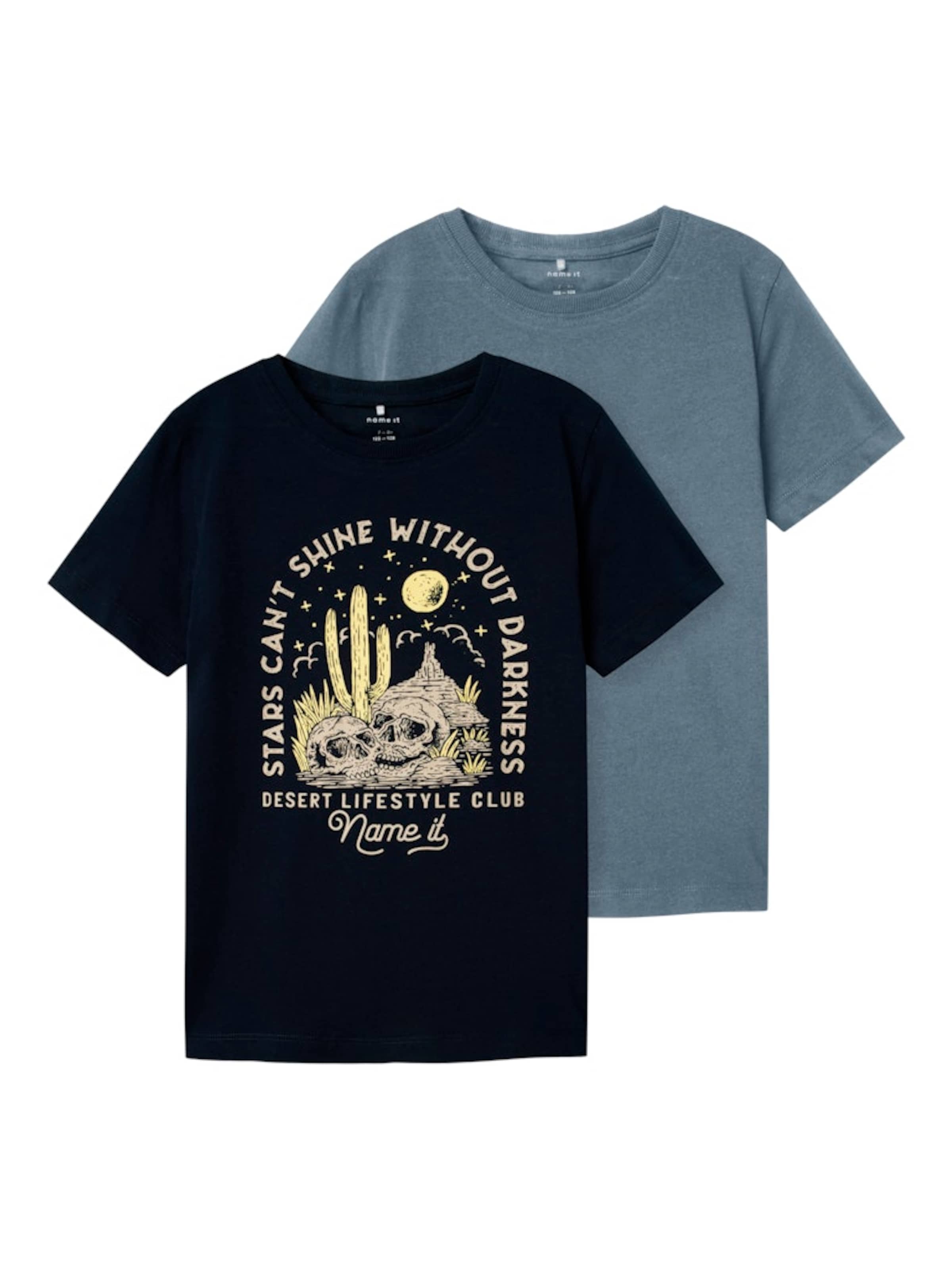 zils NAME IT T-Krekls 'NKMHANSI': no priekšpuses