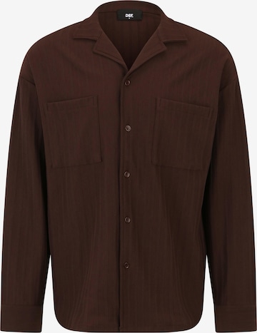 DEF Overhemd 'Cali' in Bruin: voorkant