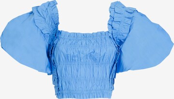 Influencer Bluse in Blau: predná strana