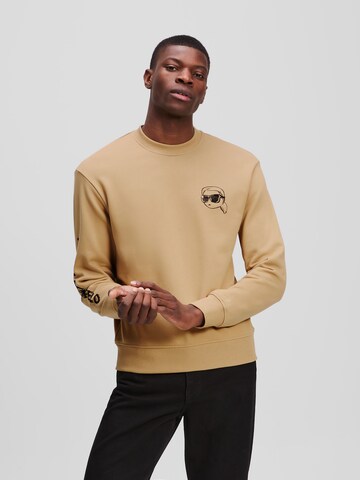 Felpa di Karl Lagerfeld in beige: frontale