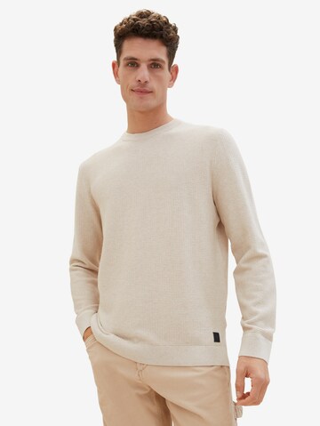 TOM TAILOR Sweater in Brown: front