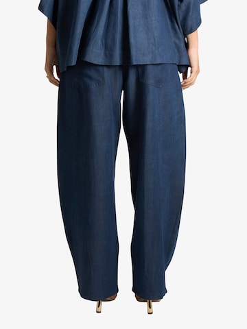 Dixie Wide Leg Hose in Blau