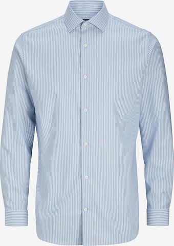JACK & JONES Button Up Shirt 'JPRBLParker' in Blue: front