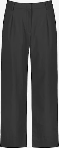 GERRY WEBER Wide leg Pleat-Front Pants in Black: front