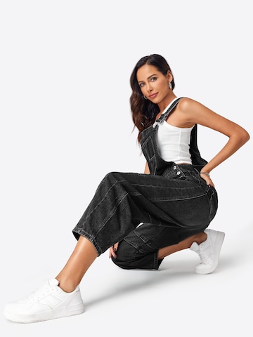 Imily Bela Loosefit Tuinbroek jeans in Zwart