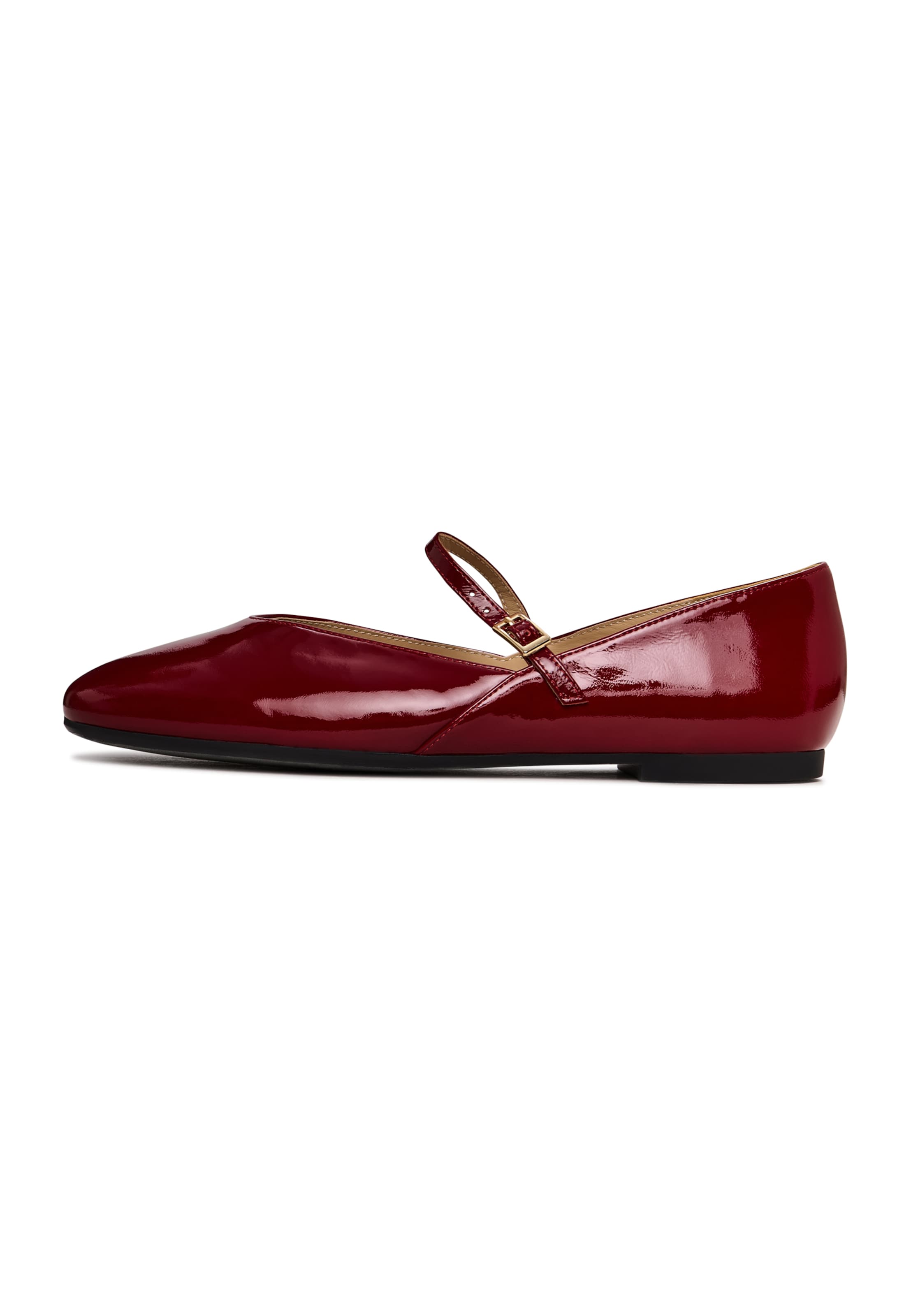 CESARE GASPARI Strap ballerina in Red: front