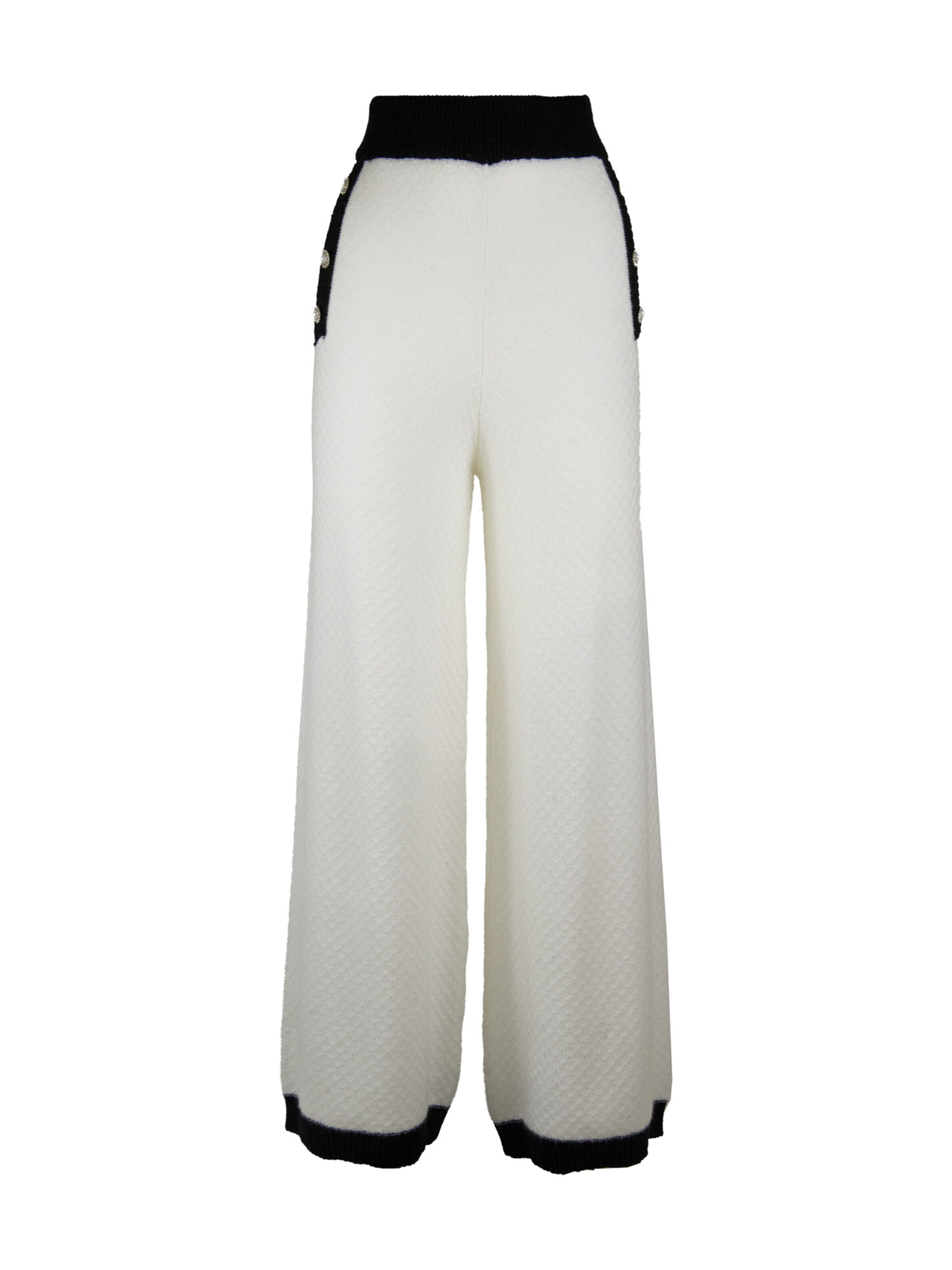 Influencer Wide leg Trousers in White: front