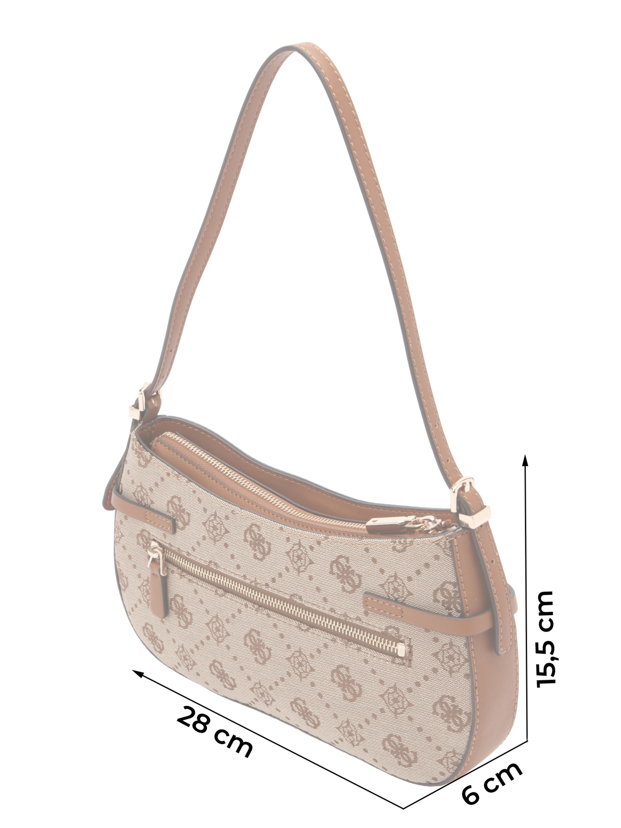 GUESS Taška přes rameno 'MELINDA' – hnědá