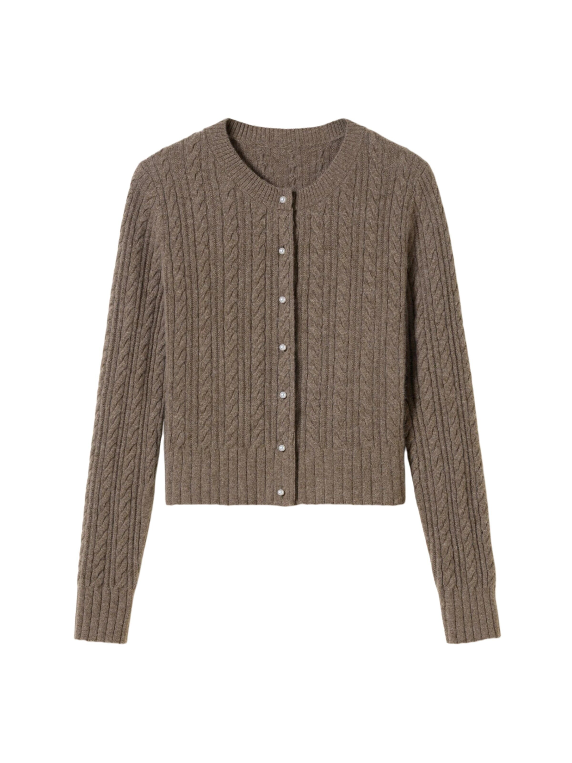 Lilysilk - Cárdigan 'X LYDIA MILLEN' en marrón: frente