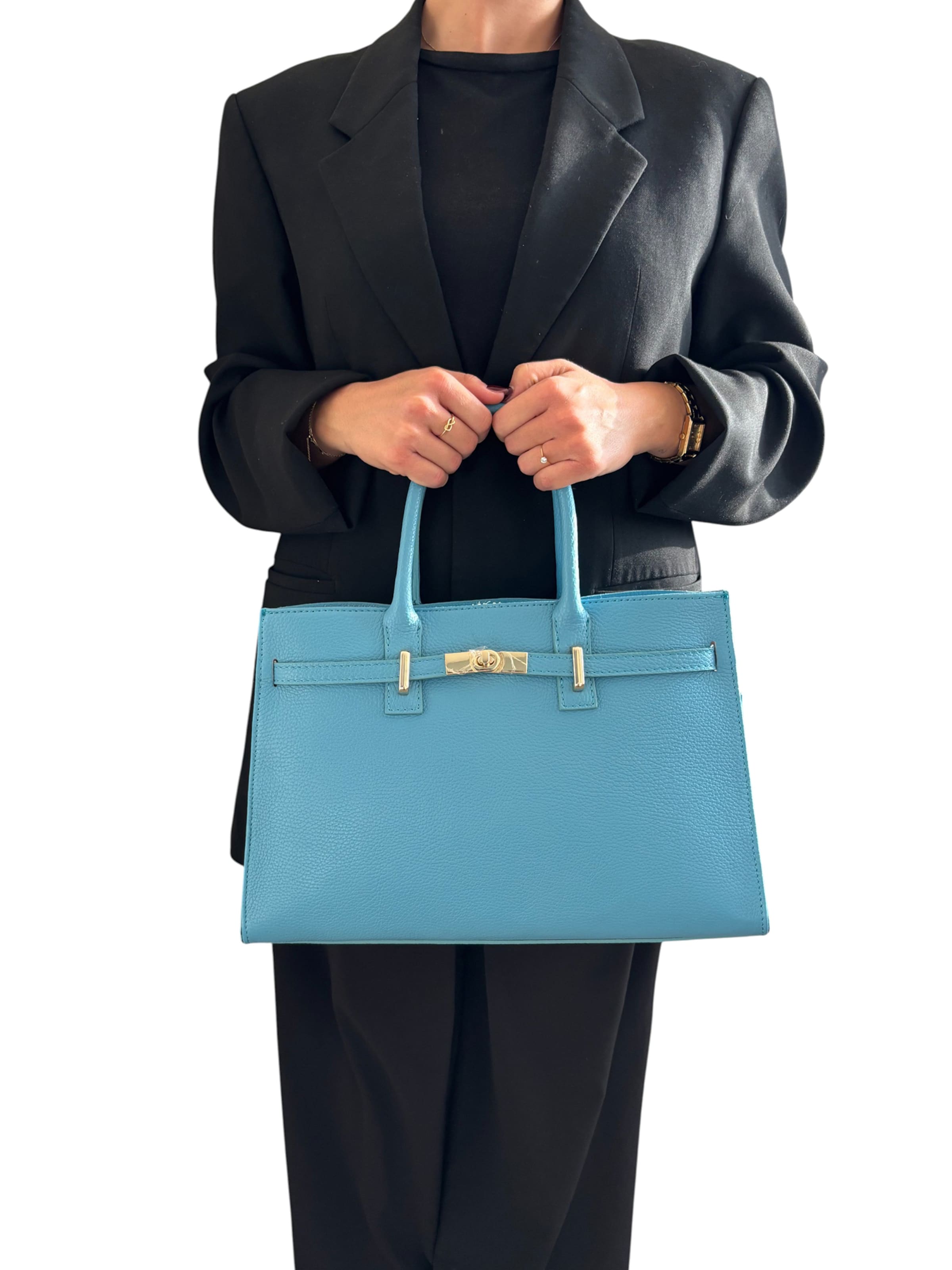 CHICCA BORSE Handtas in Blauw: voorkant