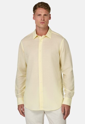 Boggi Milano Regular fit Button Up Shirt in Yellow: front