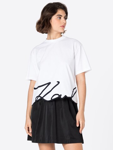 T-shirt Karl Lagerfeld en blanc : devant