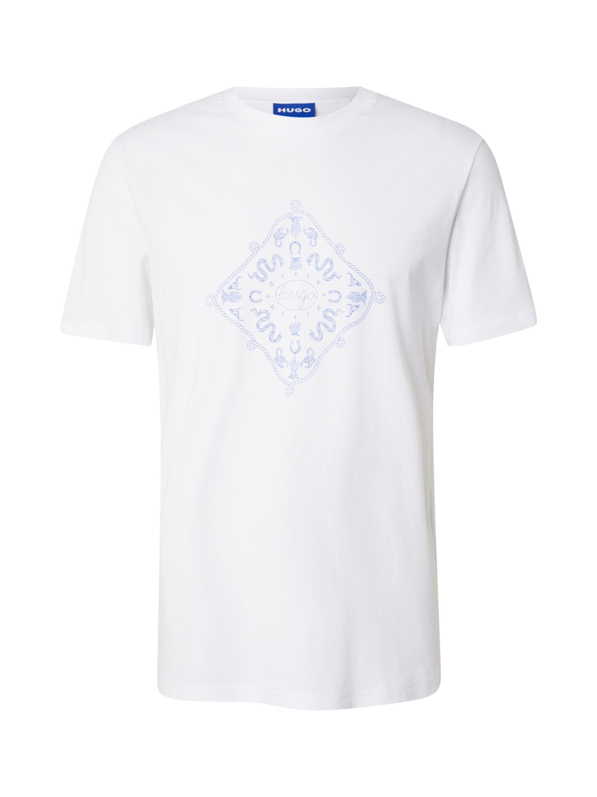 HUGO Camisa 'Nerberri' em S em azul claro / branco, Vista do artigo