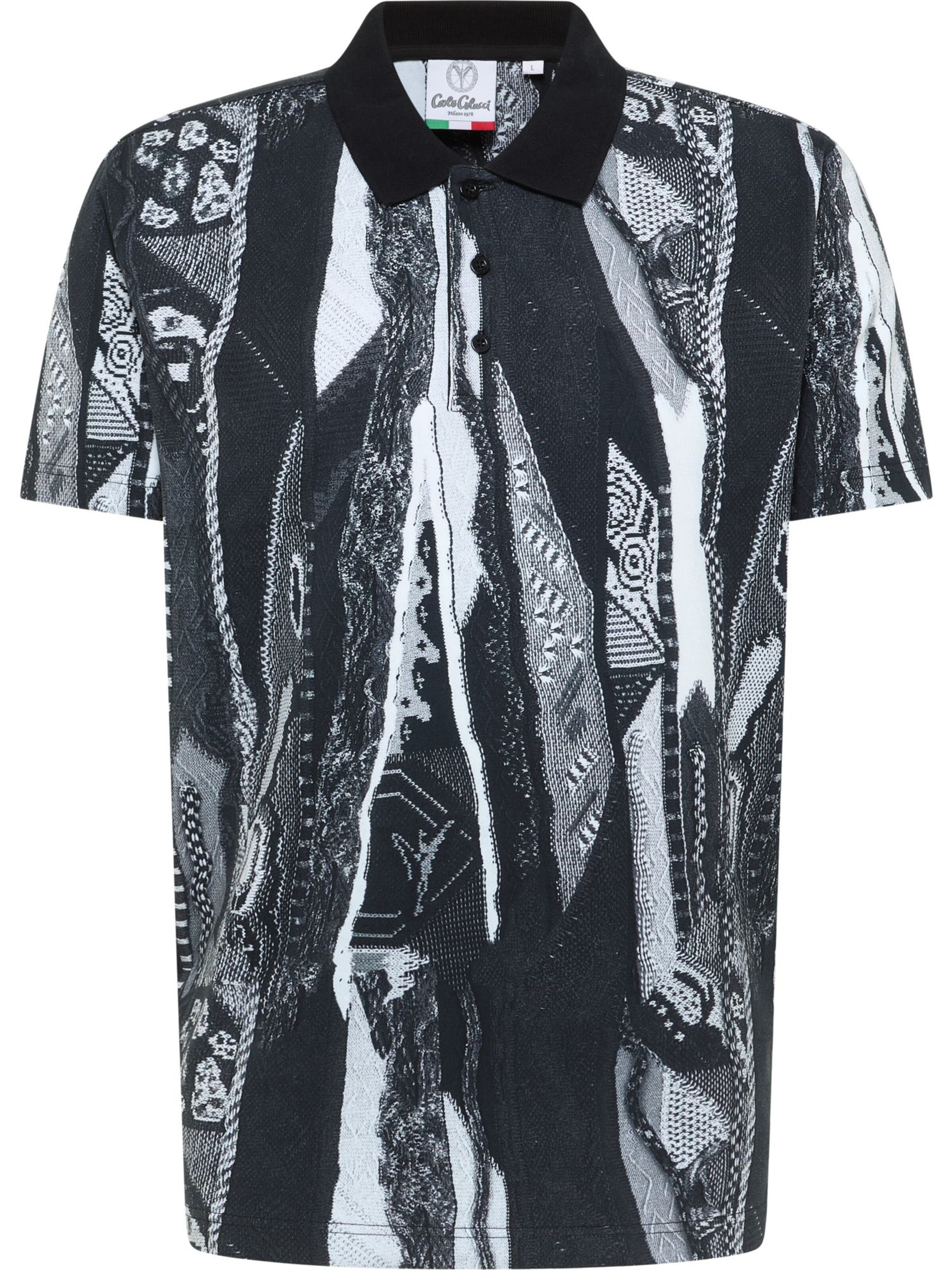 T-Shirt 'Egg' Carlo Colucci en noir : devant