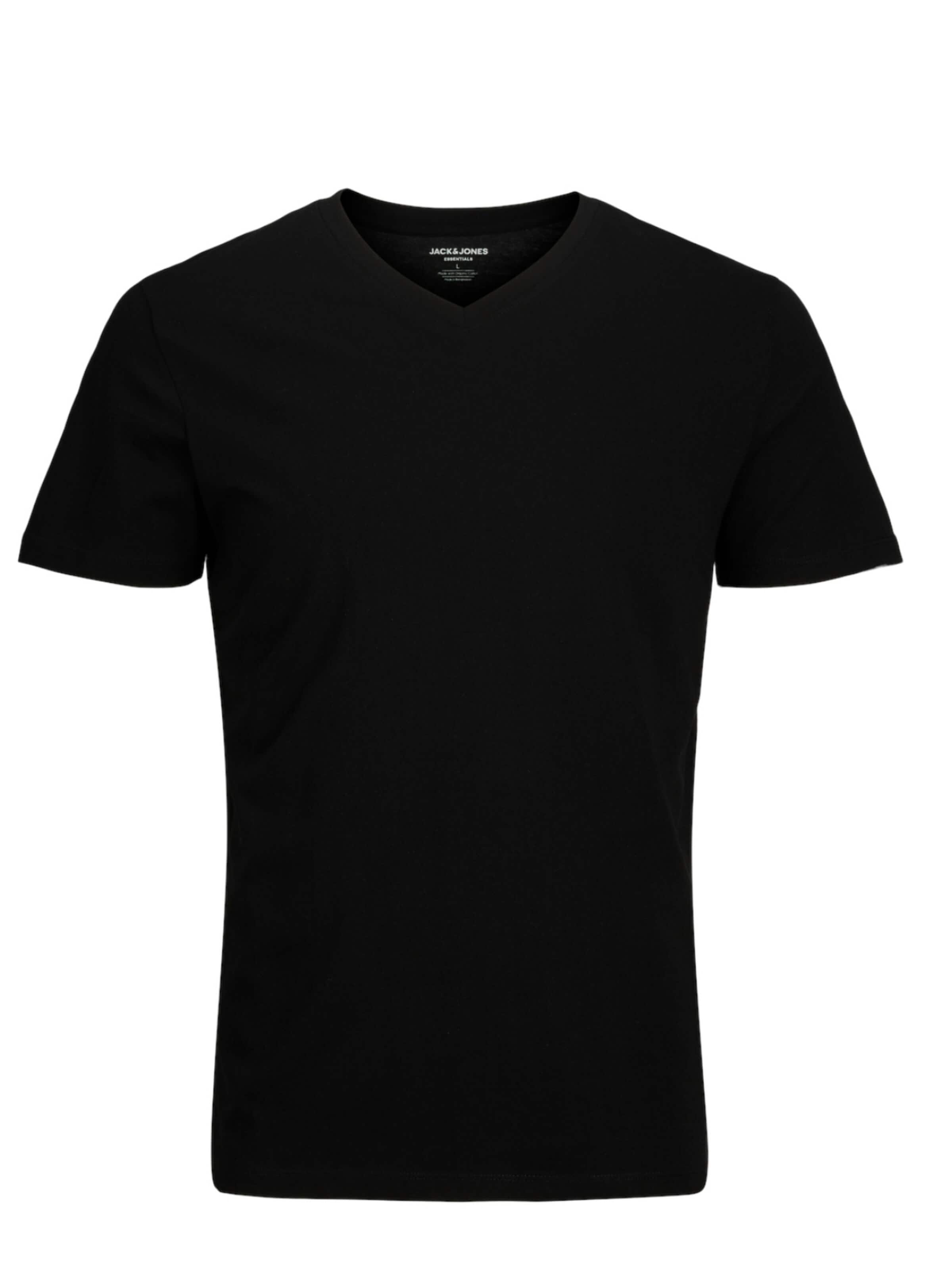 JACK & JONES Shirt 'Jack & Jones - T-shirt' in Zwart: voorkant
