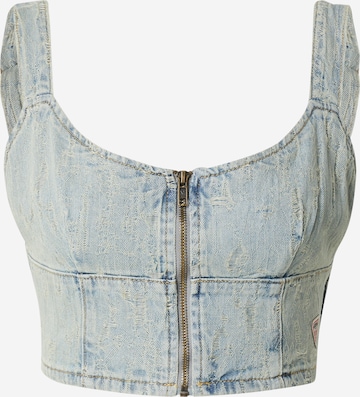 Top di GUESS Originals in blu: frontale