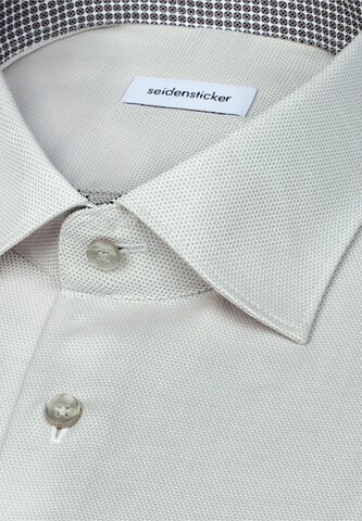 SEIDENSTICKER Slim fit Zakelijk overhemd 'SMART ESSENTIALS' in Beige