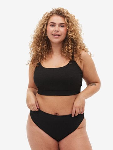 Swim by Zizzi Bikini Bottoms 'SDREAM' in Black: front