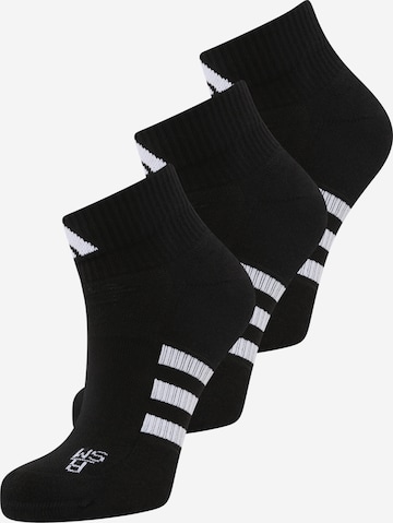 ADIDAS PERFORMANCE - Calcetines deportivos 'Performance Cushioned -cut 3 Pairs' en negro: frente