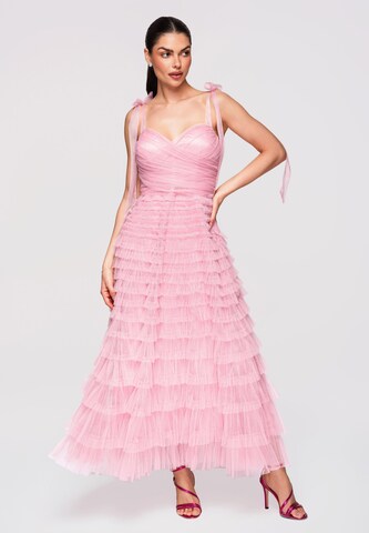 Robe de soirée Ombre en rose : devant
