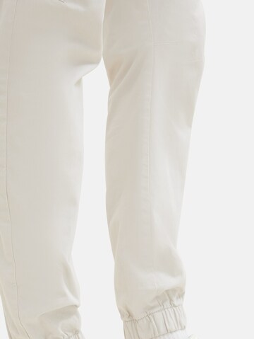 TOM TAILOR DENIM Tapered Pants in White