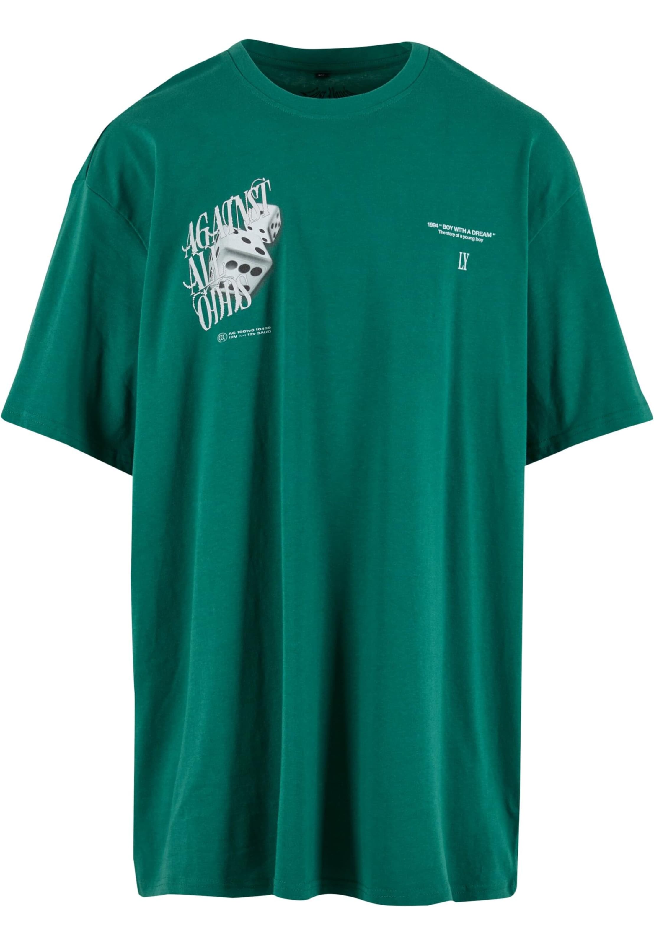 T-Shirt 'AGAINST ALL V.1' Lost Youth en vert : devant