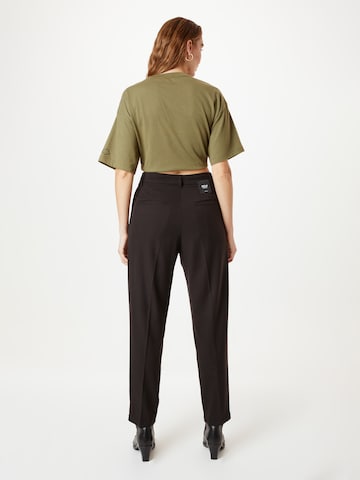 REPLAY Regular Pleat-Front Pants in Black