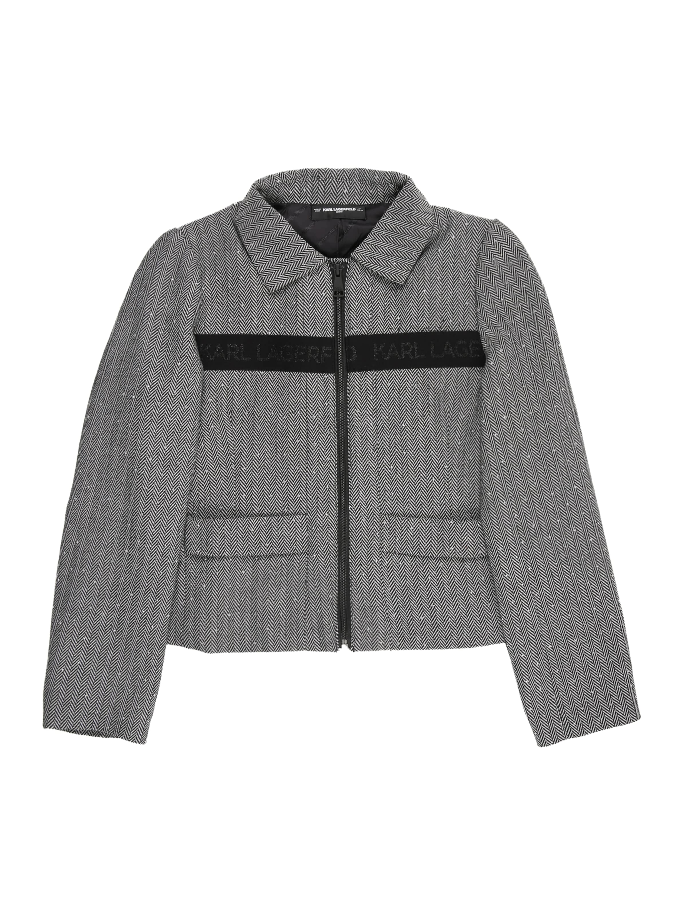 Karl LagerfeldPrijelazna jakna - siva boja: prednji dio