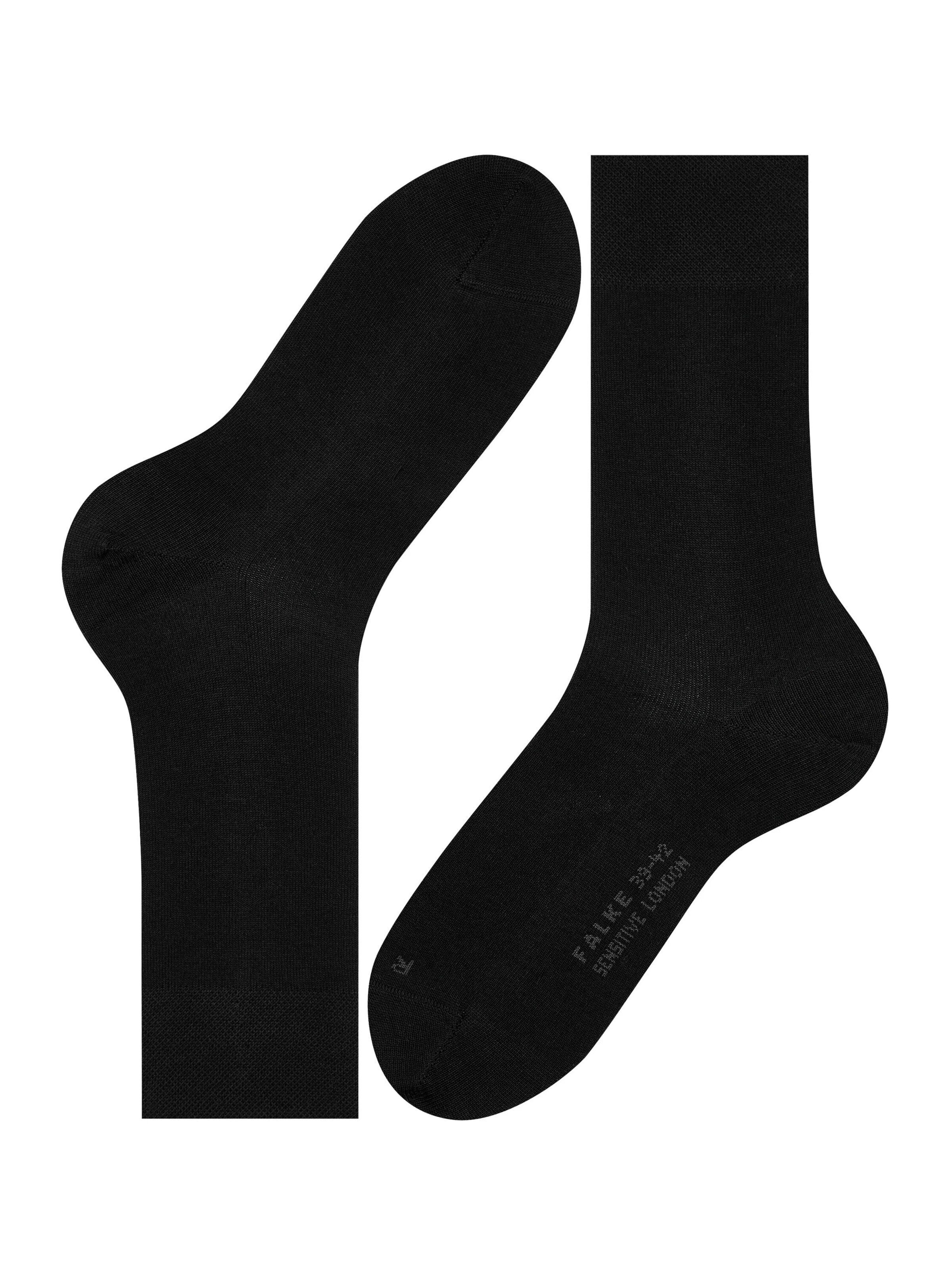 FALKE Socken 'Sensitive London'‌‌‌‌‌‌‌‌‌ in Schwarz