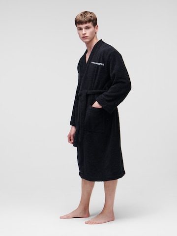Karl Lagerfeld Дълъг халат за баня 'Ikonik 2.0' в черно