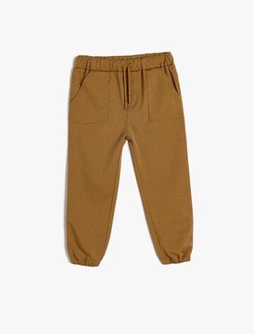 Koton Tapered Trousers in Brown: front