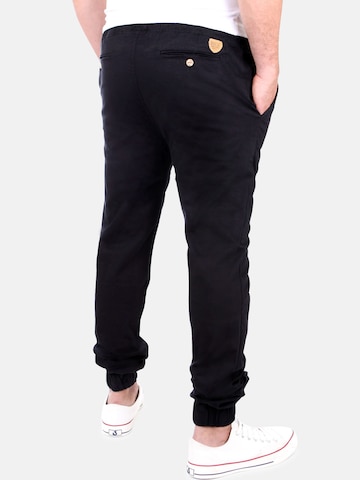 Reslad Slimfit Chinohose 'Chino Jogger' in Schwarz