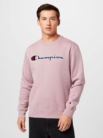 Bluză de molton de la Champion Authentic Athletic Apparel pe roz: față