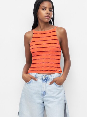 Pull&Bear Gebreide top in Oranje: voorkant