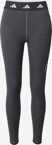 Pantalon de sport 'Techfit 3-Stripes' ADIDAS PERFORMANCE en gris : devant