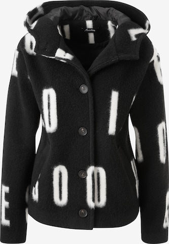 Aniston CASUAL Fleece Jacket in Black: front