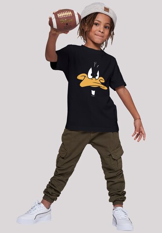 F4NT4STIC Shirt 'Looney Tunes Daffy Duck Big Face' in Black