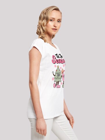 F4NT4STIC Shirt 'Tis The Season Christmas Tree Cocoa' in Wit