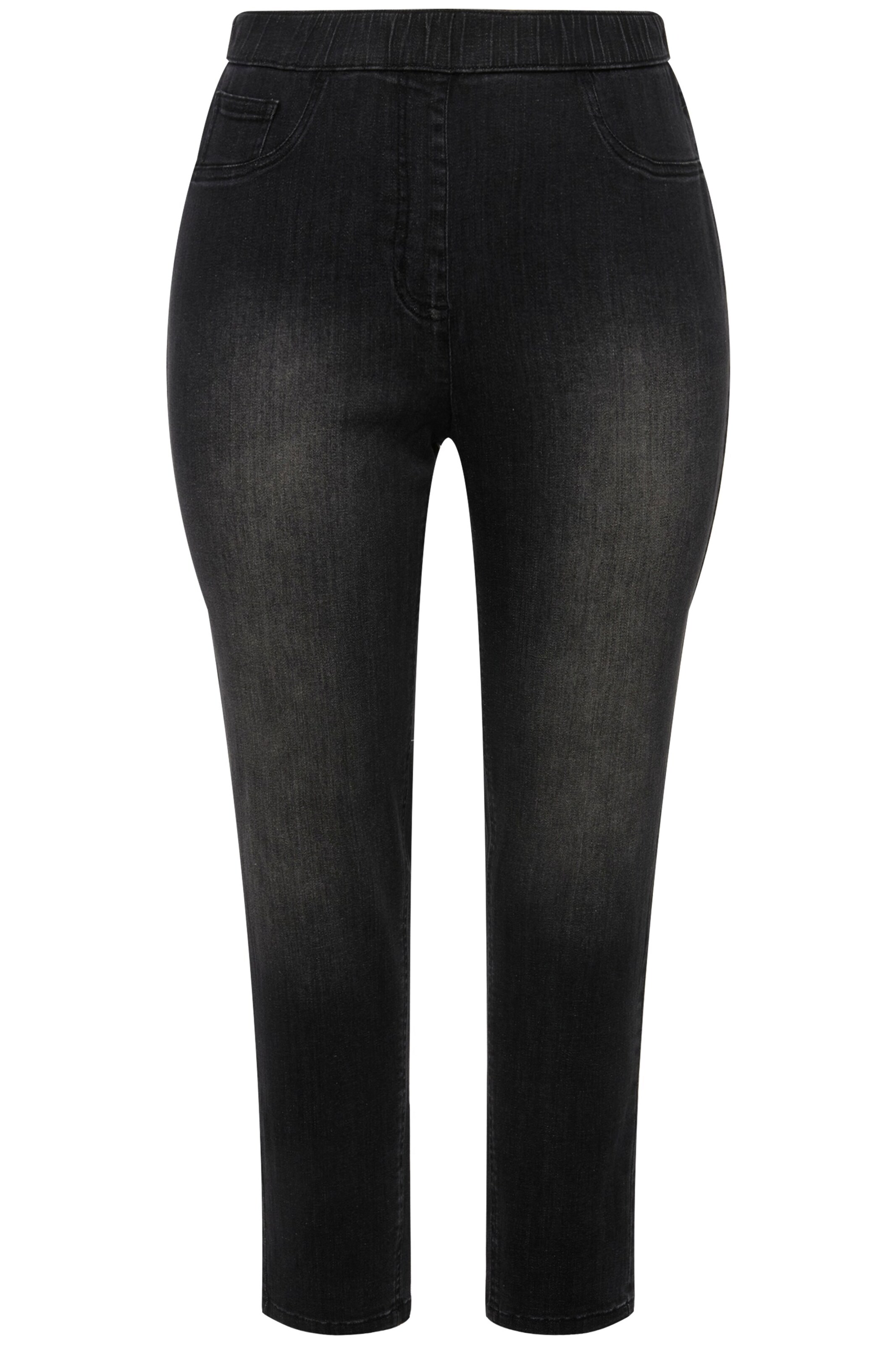 Angel of Style Slimfit Jeans in Zwart: voorkant