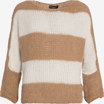 SASSYCLASSY Oversized Sweater in Brown: front