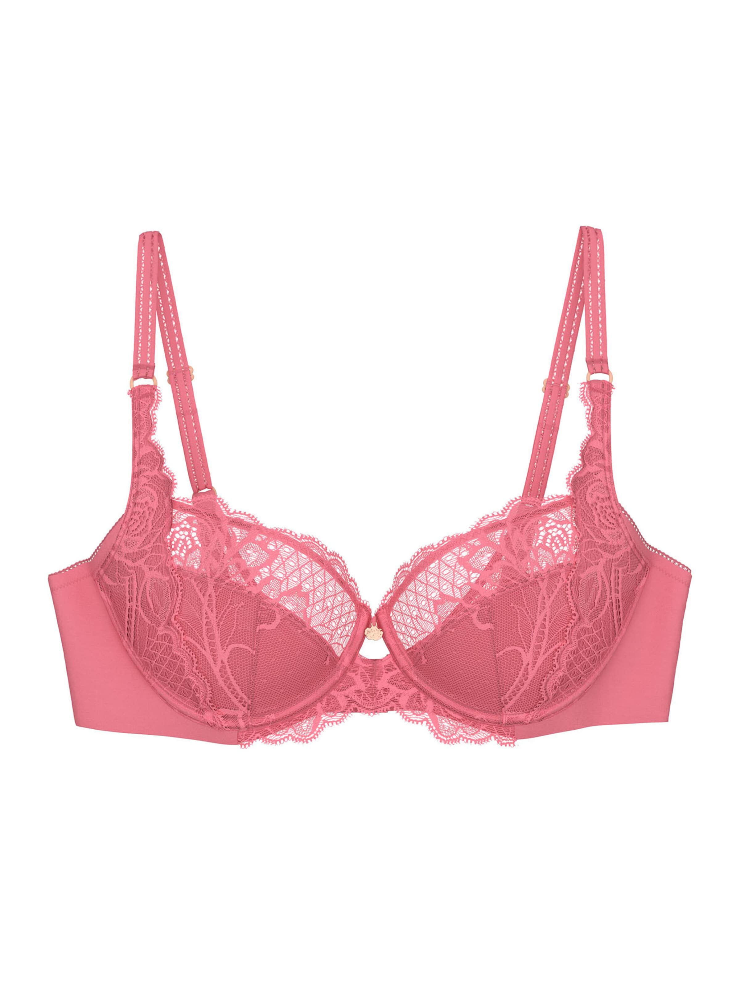 TRIUMPH Balconette Bra 'Florale Wild Peony Florale' in Pink: front