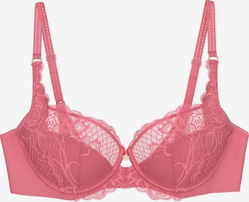 TRIUMPH Balconette BH 'Florale Wild Peony Florale' in Pink: Vorderseite