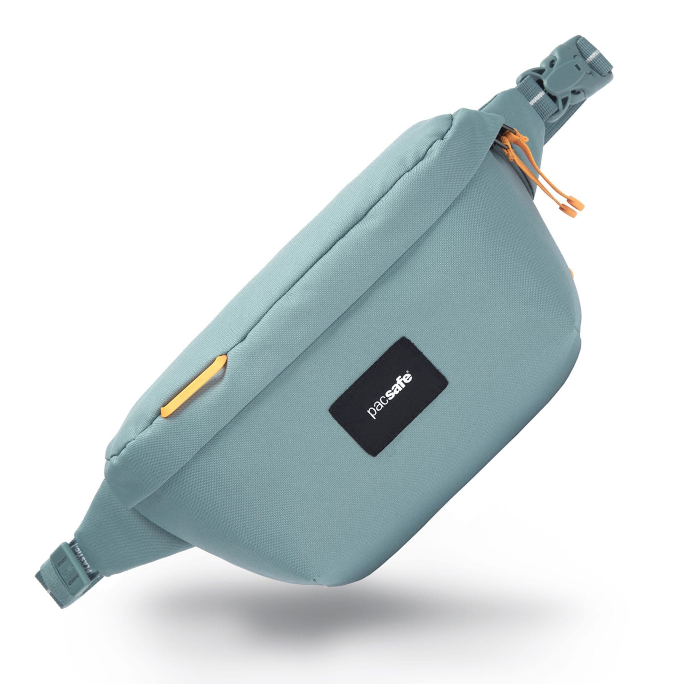 Marsupio di Pacsafe in blu: frontale