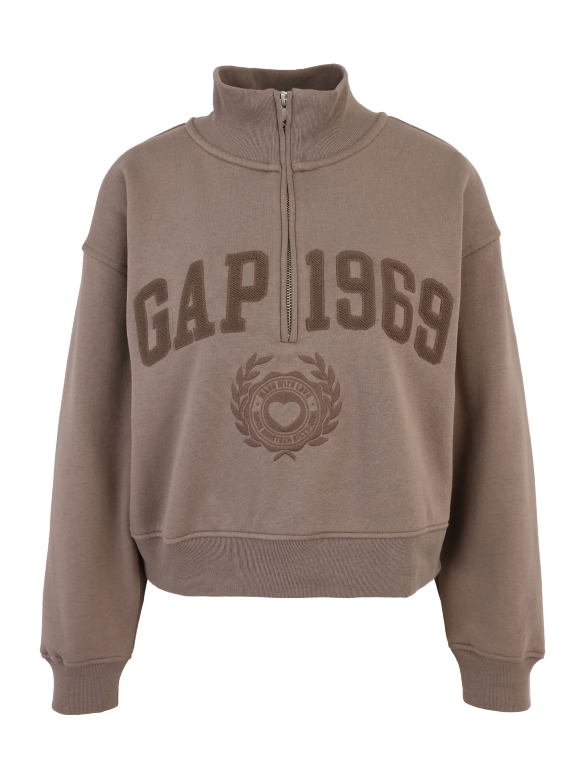 Gap Petite Sweatshirt in Bruin: voorkant