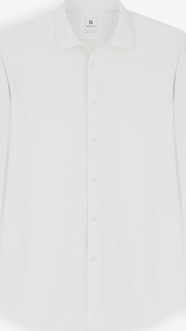 Chemise Boggi Milano en blanc : devant